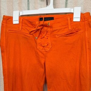 🎀🎀🎀 Juicy Couture Bright Orange Lace-Up Trousers
